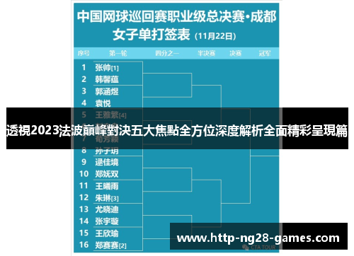 透視2023法波巔峰對決五大焦點全方位深度解析全面精彩呈現篇