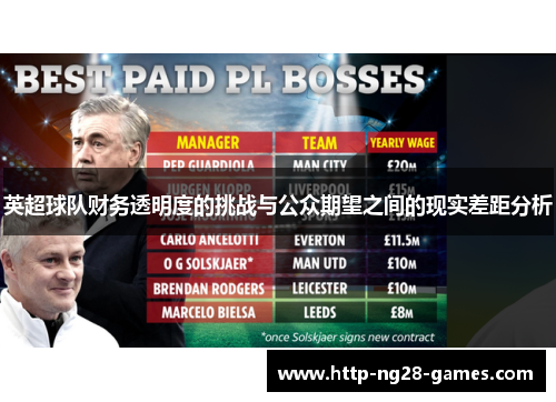 英超球队财务透明度的挑战与公众期望之间的现实差距分析